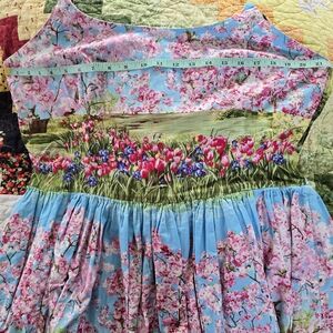 Bernie Dexter Floral Blue and Pink Dress